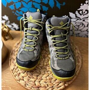 Columbia Fairbanks Omni-Dry Waterproof Hiking Boots Gray/Black/Green US 8.5 M